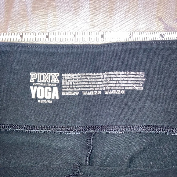 RARE VS PINK Iridescent to Silver Sequins Bling Yoga Leggings Medium - Picture 10 of 14